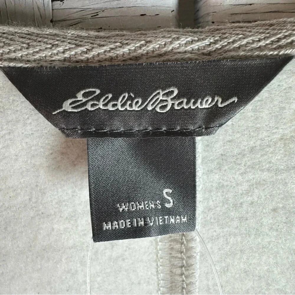 Eddie Bauer Womens Cardigan Hoodie pockets activewear Costal Grandma Cozycore - Picture 8 of 13